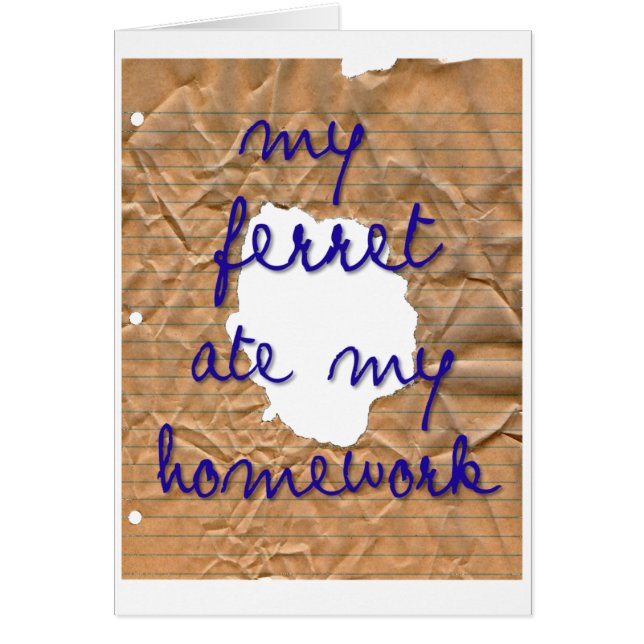 Mijn Ferret Ate Mijn thuiswerk (Voorkant)