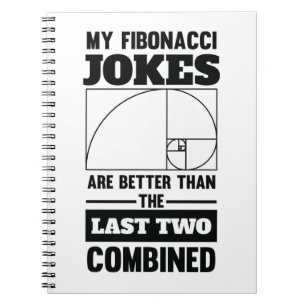 Mijn Fibonacci Jokes Funny Wiskunde Spiral Joke Notitieboek