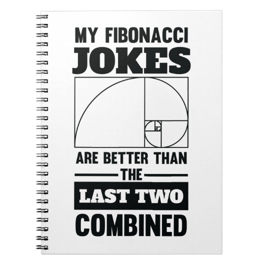 Mijn Fibonacci Jokes Funny Wiskunde Spiral Joke Notitieboek (Voorkant)