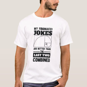 Mijn Fibonacci Jokes Funny Wiskunde Spiral Joke T-shirt