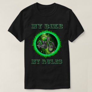Mijn fiets, mijn regels Custom Motorcycle T-Shirt