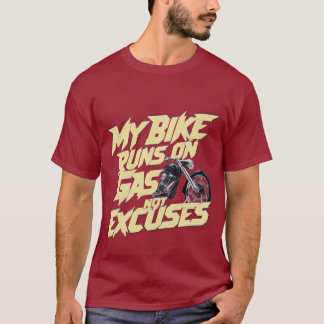 Mijn fiets rijdt op gas, geen excuses t-shirt
