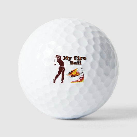 Mijn Fire Ball Golf T-shirt Golfballen (Voorkant)