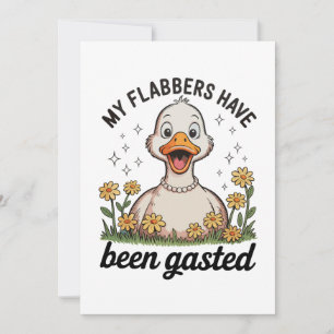 Mijn Flabbers Zijn Gastheren Gans Sarcastische Hum Kaart
