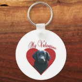 Mijn Flat-Coated Retriever Valentijn Sleutelhanger (Voorkant)