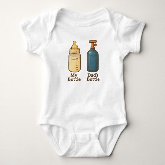 Mijn flesje, papa's flesje romper (Voorkant)