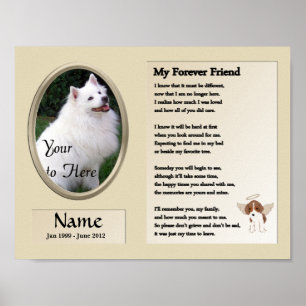 Mijn Forever Friend Dog Memorial - Pet - Beige Poster