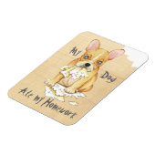 Mijn Franse Bulldog Ate My Homework Magneet (Linkerzijde)