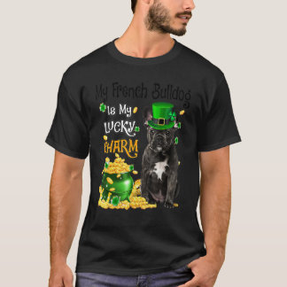 Mijn Franse bulledog is mijn gelukzak met juffel.. T-shirt