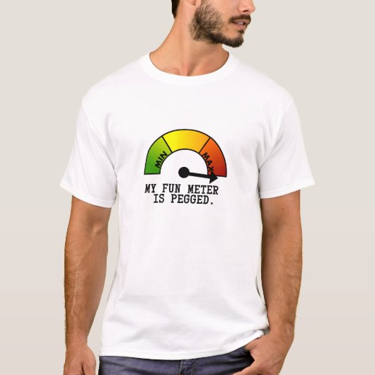 Mijn Fun Meter is Pegged T-shirt (Voorkant)