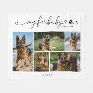 Mijn Furbaby Voor altijd Witte Huisdier Vijf Foto Fleece Deken