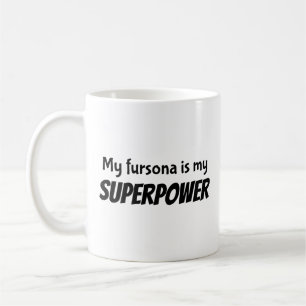 Mijn fursona is mijn SUPERPOWER koffie mok
