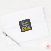 Mijn gaming buddy noemt me papa grappig gamer Geze Vierkante Sticker (Envelop)