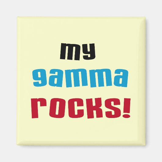 Mijn Gamma Rocks T-shirts en geschenken Magneet (Voorkant)