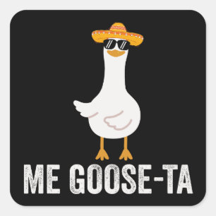 Mijn Gans Ta Grappige Mexicaanse Spaanse Gans Vierkante Sticker