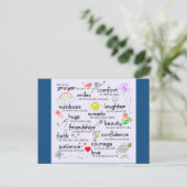 Mijn gebed voor jou | Klassiek blauw Briefkaart (Staand voorkant)
