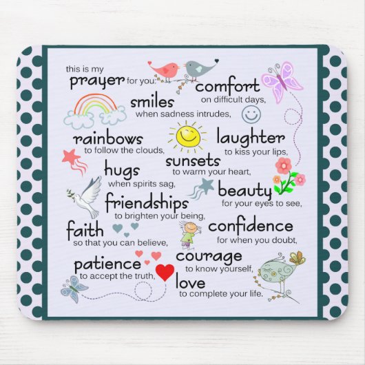 Mijn gebed voor jou muismat (Voorkant)