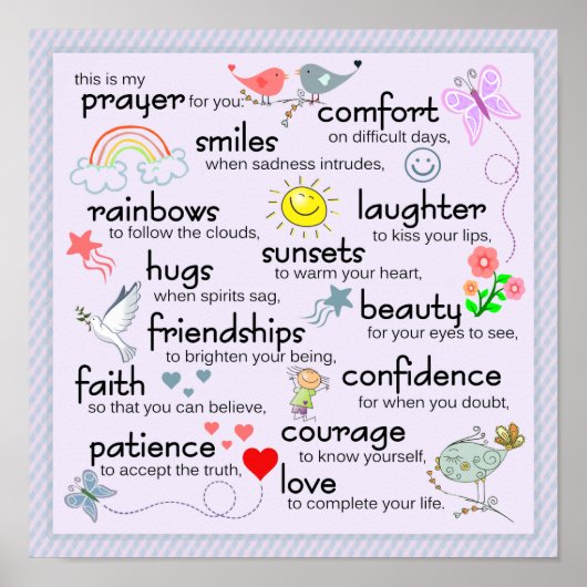 Mijn gebed voor jou poster (Voorkant)