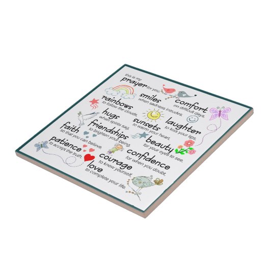 Mijn gebed voor jou tegeltje (Zijkant)