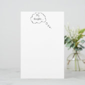 Mijn gedachten Stationery Briefpapier (Staand voorkant)