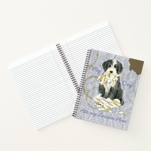 Mijn gedekte Collie Ate mijn Lesson Plan Notitieboek (Binnen)