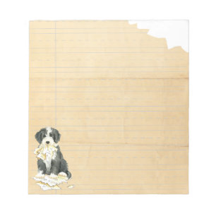 Mijn gedekte Collie Ate Mijn thuiswerk Notitieblok