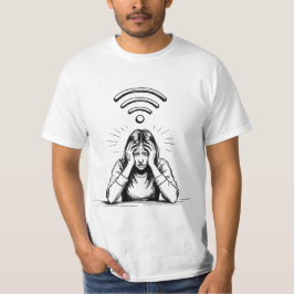 Mijn geduld is als mijn WiFi ... altijd laten vall T-shirt