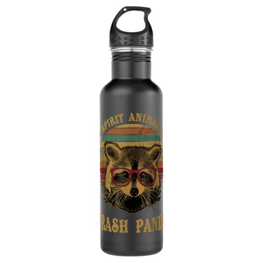 Mijn Geest Dier is een Trash Panda grappig racegif Waterfles (Voorkant)