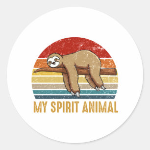 Mijn geest dier Sloth Slapen Ronde Sticker