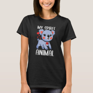 Mijn geest Dierlijke Koala met ik hou van je hartv T-shirt