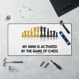 Mijn geest wordt geactiveerd door het spel van de bureaumat
