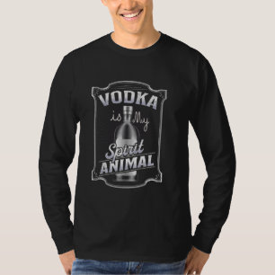 Mijn geestdier is wodka Grappig Drink alcohol P T-shirt