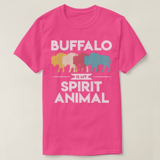 Mijn Geestesdier is Buffalo Bison T-shirt (Design voorkant)