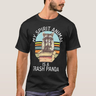 Mijn Geestesdier is een vuilnisbak panda - Raccoon T-shirt