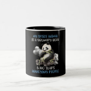Mijn Geestesdiertje is een brutaal Beer Tweekleurige Koffiemok