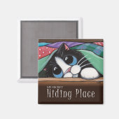 Mijn geheime schuilplaats - Cat Magnet Magneet (Voorkant / Achterkant)