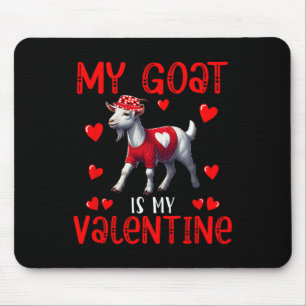 Mijn geit is mijn Valentijn harten bijpassende boe Muismat