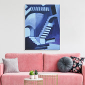 Mijn gekke trappen canvas afdruk (Insitu (Woonkamer))