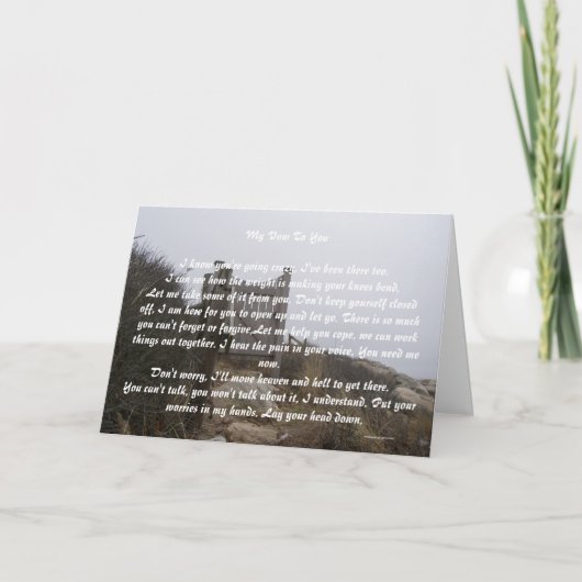 Mijn gelofte aan jou feestdagen kaart (Voorkant)