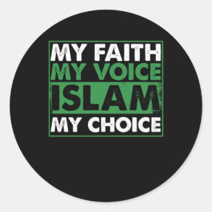 Mijn geloof islam Moslimmoslim Allah Mosque Namaz  Ronde Sticker