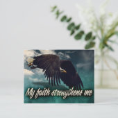 "Mijn geloof sterkt me" Motivatie Affirmatie Briefkaart (Staand voorkant)