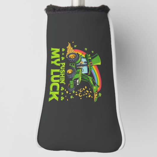 Mijn geluk beproeven Funny graafmachine St. Patric Golfheadcover (Draai 90)