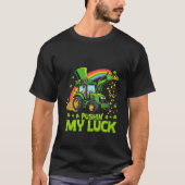 Mijn geluk testen Funny graafmachine St. Patrick's T-shirt (Voorkant)