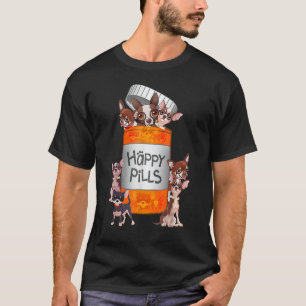 Mijn gelukkige pillen zijn Chihuahuas Funny Dog Lo T-shirt