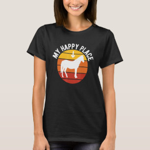 Mijn Gelukkige Plek Paard Liefhebber, Ruiter, Paar T-shirt