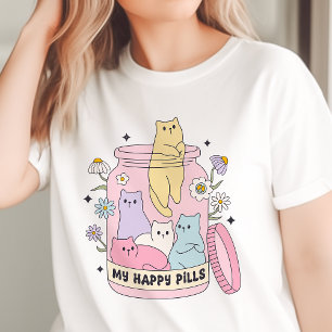 Mijn Geluks Pil Cute Katjes Tri-Blend Shirt