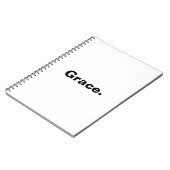 Mijn genade is voldoende... notitieboek (Linkerzijde)