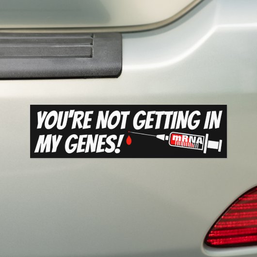 Mijn genen (zwart) bumpersticker (Op auto)