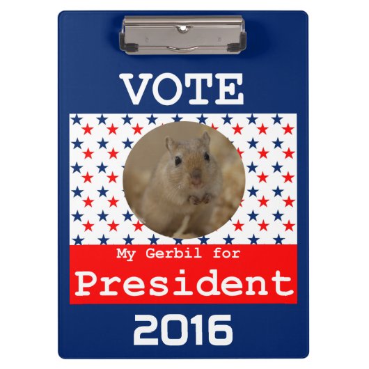 Mijn Gerbil voor President Klembord (Voorkant)