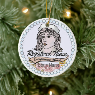 Mijn geregistreerde verpleegkundige keramisch ornament